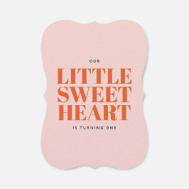 Convites Garota Dia de os namorados Doce Primeiro Aniversár