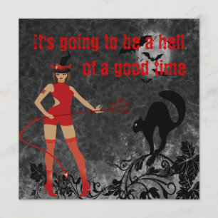 Convites Garota do Diabo das Bruxas