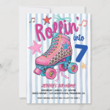 Garota do Patins Retrô de 7 anos de idade Vamos Ro
