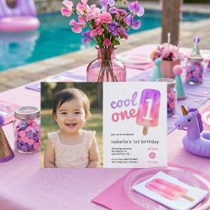 Convites Garota do Picolé Legal Aniversário de 1 Ano