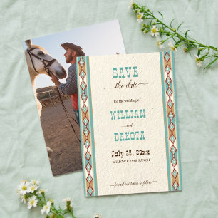 Convites Garota do sudoeste do oeste do rancho salva a data