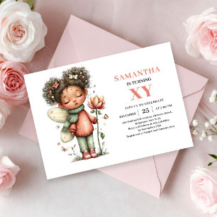 Convites Garota Fada Caprichosa Aniversário Magia Rosa Past