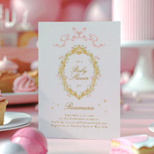 Convites Garota Fairytale Princesa Estrelas Arco Chá de fra