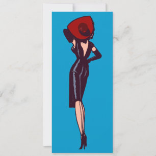 Convites Garota Glamurosa Vintage Retrô Pinup