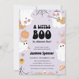Convites Garota Halloween Um Pequeno Boo É Um Chá de fralda