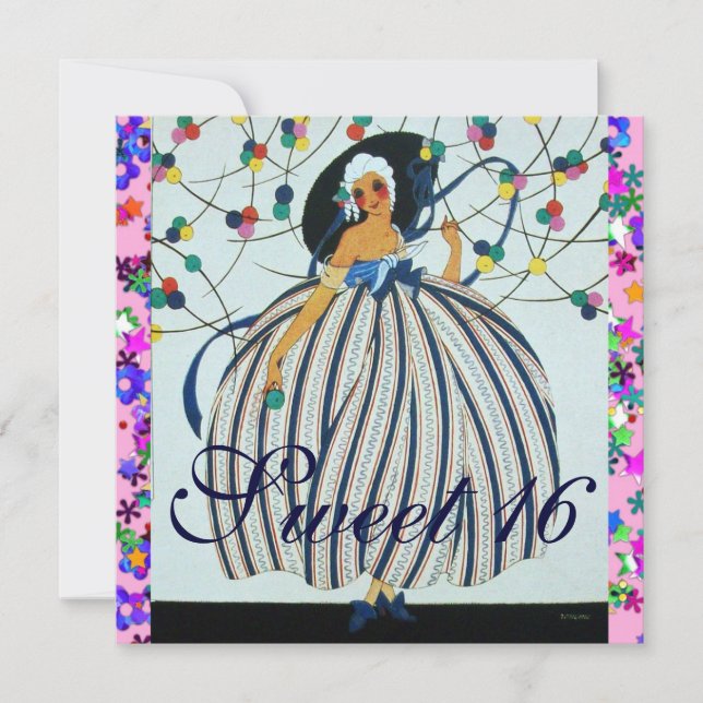 CONVITES GAROTA JOVEM BRANCA DOCE 16 FESTA DE ANIVERSÁRIO (Frente)