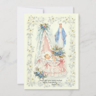 Convites Garota ou Menina de Gravidez Católica