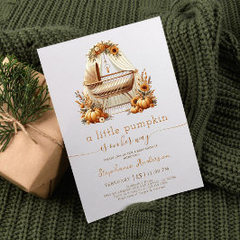 Convites Garota Pequena Abóbora Chá de fraldas De Boho