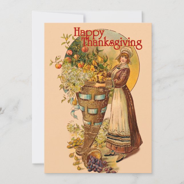 Convites Garota peregrina com estilo vitoriano (Frente)