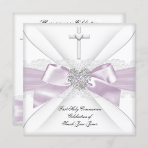 Convites Garota Primeira Comunhão Cor-de-rosa Cor-de-rosa 2