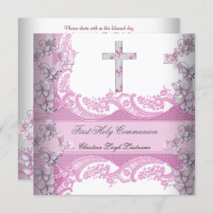 Convites Garota Sagrada Colar Lace Rosa