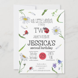 Convites Garota segundo aniversário Magia de Cólvora de Cól