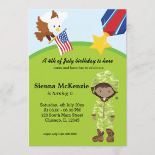 Convites Garota Soldado Militar