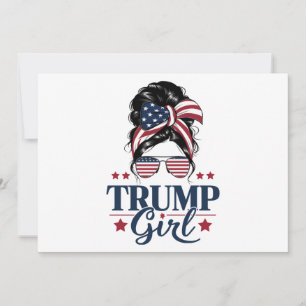 Convites Garota Trump Coque Desgrenhado Trump Eleição 2024