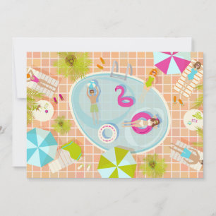 Convites Garotas de biquíni e rapazes jogando jogo de pisci