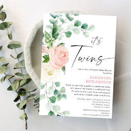 Convites Garotas gêmeas dirigem por chá de fraldas de verde