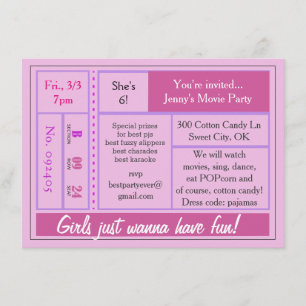Convites Garotas Querem Diversão De Filme Convidado
