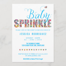 Convites Garoto Chá de Tema Candy Baby SPRINKLE