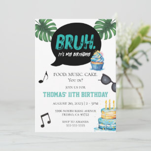 Convites Garoto Engraçado 11º 12º 13º 14º Adolescente Pré-a