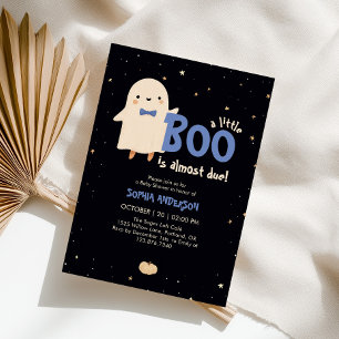 Convites Garoto Halloween Pequeno Boo É O Chá de fraldas De