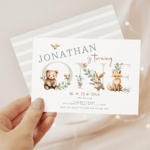 Garoto primeiro aniversario de animais selvagens d