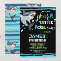 Garoto Tímido da Festa de aniversário de tubarão