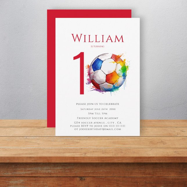 Convites Garotos de aniversário de futebol (Criador carregado)