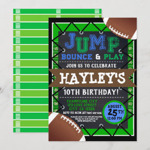 Convites Garotos de futebol jogam no parque