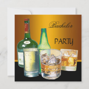 Convites Garrafa de Bebidas para Festa de Solteiro