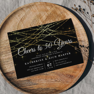 Convites Garrafa de Ouro   Festa de Aniversário de Qualquer