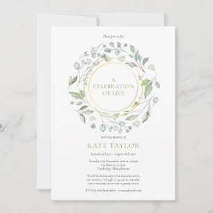 Convites Garrafa de Verde Elegante Celebração da Vida em Do