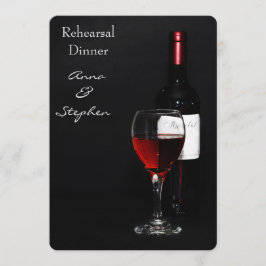 Convites Garrafa de vinho e vidro de vinho