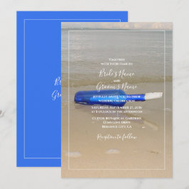 Convites Garrafa Na Areia Da Praia Casamento