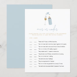 Convites Garrafas azuis da ANDI sobre ou sob o jogo do bebê