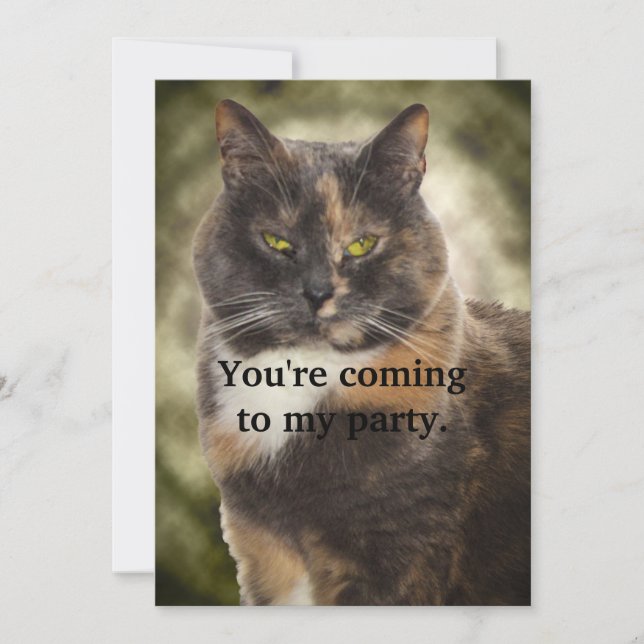 Convites Gatinho De Caneca - Faça O Que Quer? (Frente)