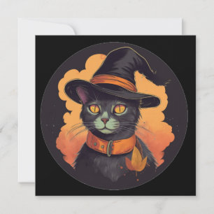 Convites Gatinho de Halloween