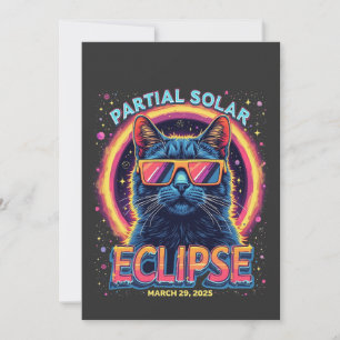 Convites Gatinho Gato Parcial Eclipse Solar 2025