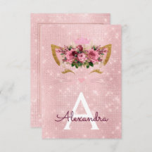 Gatinho Sparkle rosa Dourado Doce Dezesseis Aniver