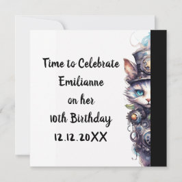 Convites Gato 1 Gatinho e chapéus de água