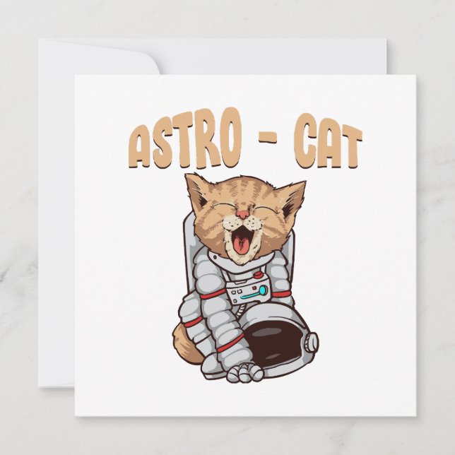 Convites Gato Astro (Frente)