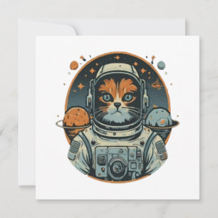 Convites Gato-astronauta em Asteroides
