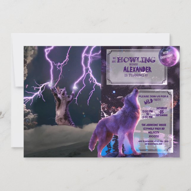 Convites Gato de gargalo (Frente)