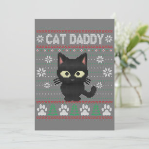 Convites Gato de Gato Pai de Natal Feio Gato de Gato de Gat