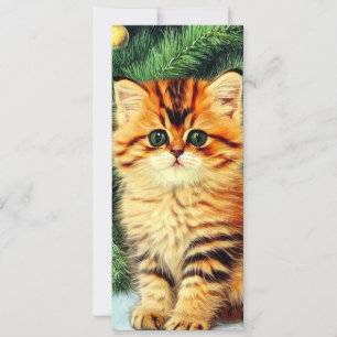 Convites Gato de natais vintages