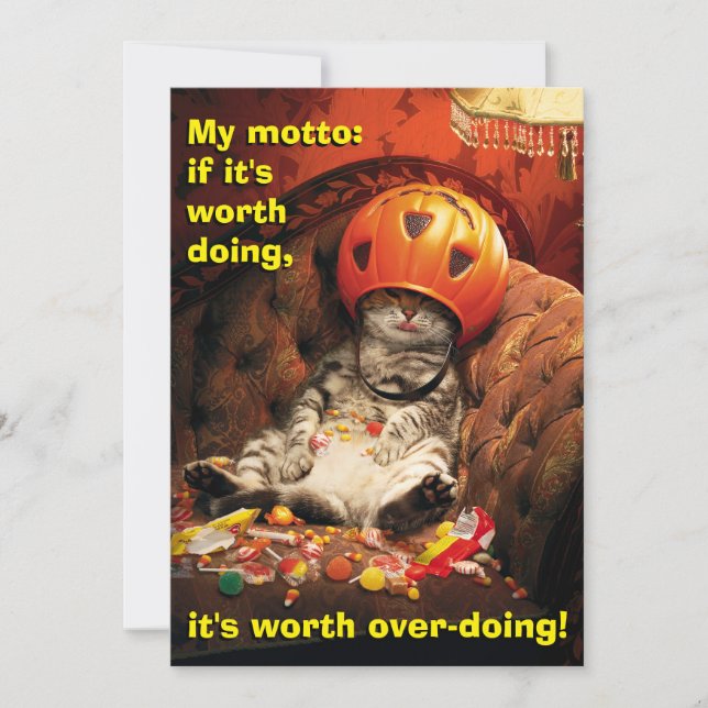 Convites Gato Debaixo do Balde de Doces (Frente)