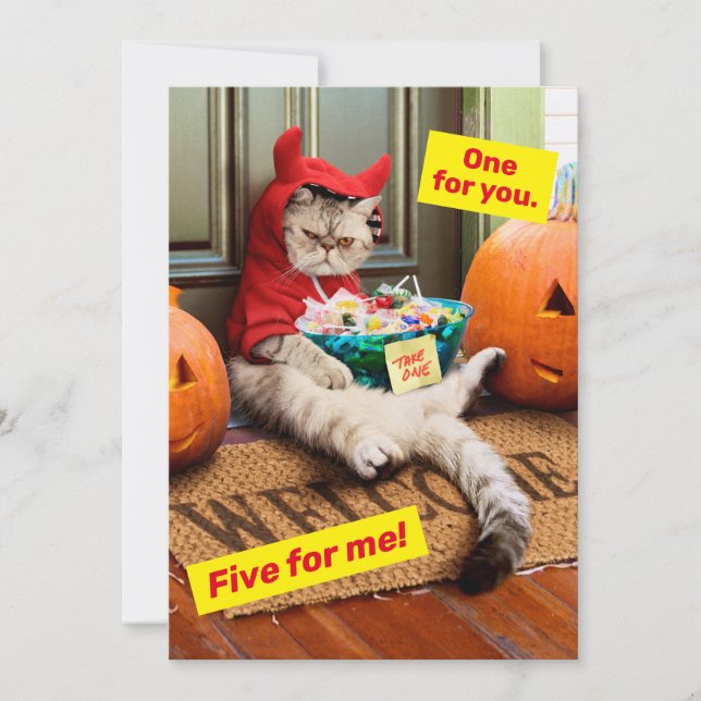 Convites Gato Diabo Mal-Humorado (Frente)