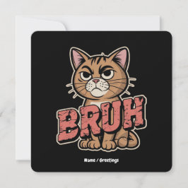 Convites Gato Engraçado Bruh Meme Humor Gráfico Gato Gato P