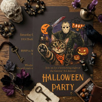 Gato Engraçado & Jason Voorhees Dizem Boop! Hallow