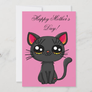 Convites Gato Feliz Dia das Mães
