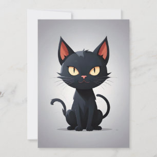 Convites Gato Halloween Bela Cartografia Animal Engraçada A